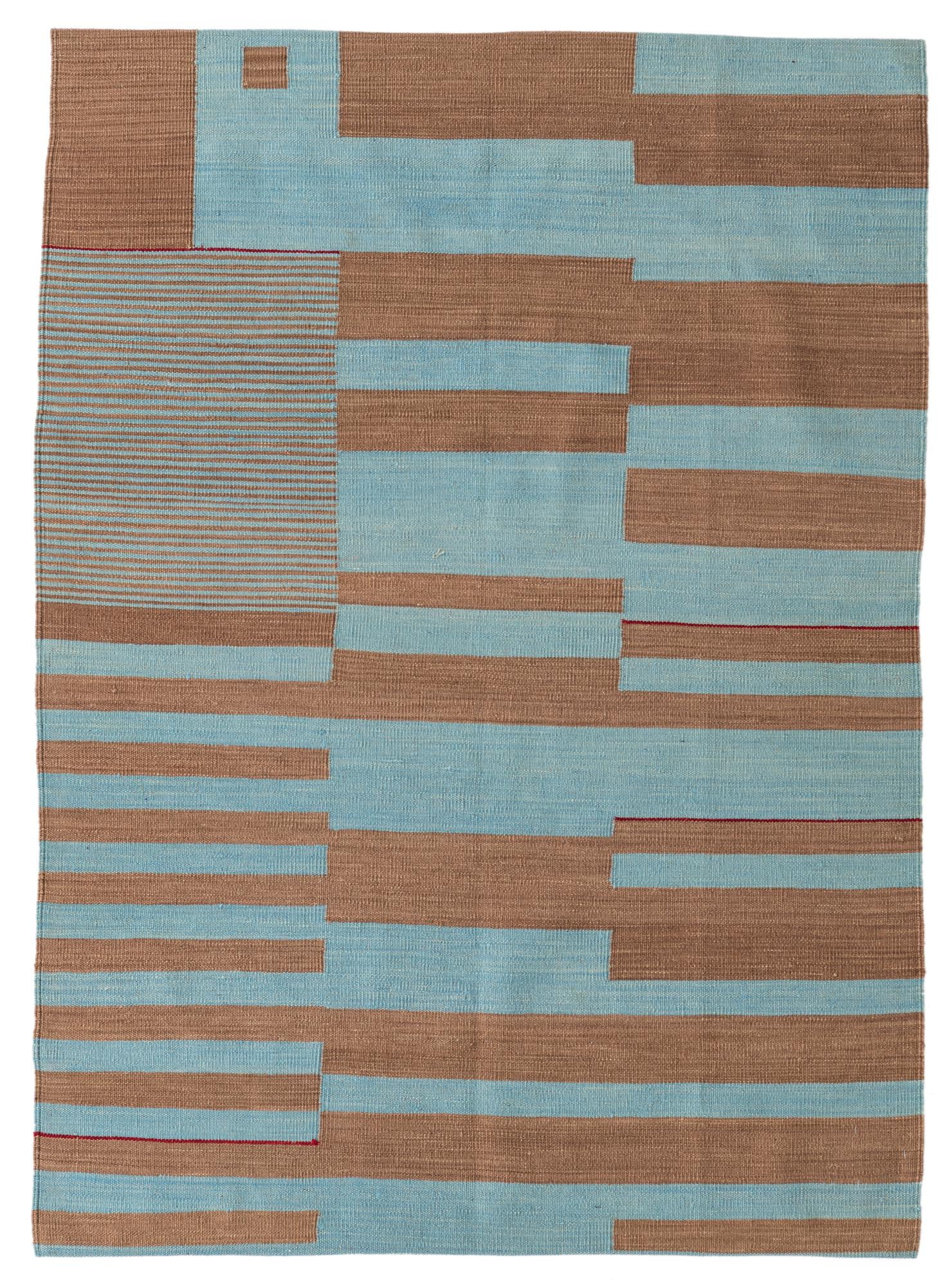 4' 3 x 6' Hand Woven Kilim Modern Wool Rug