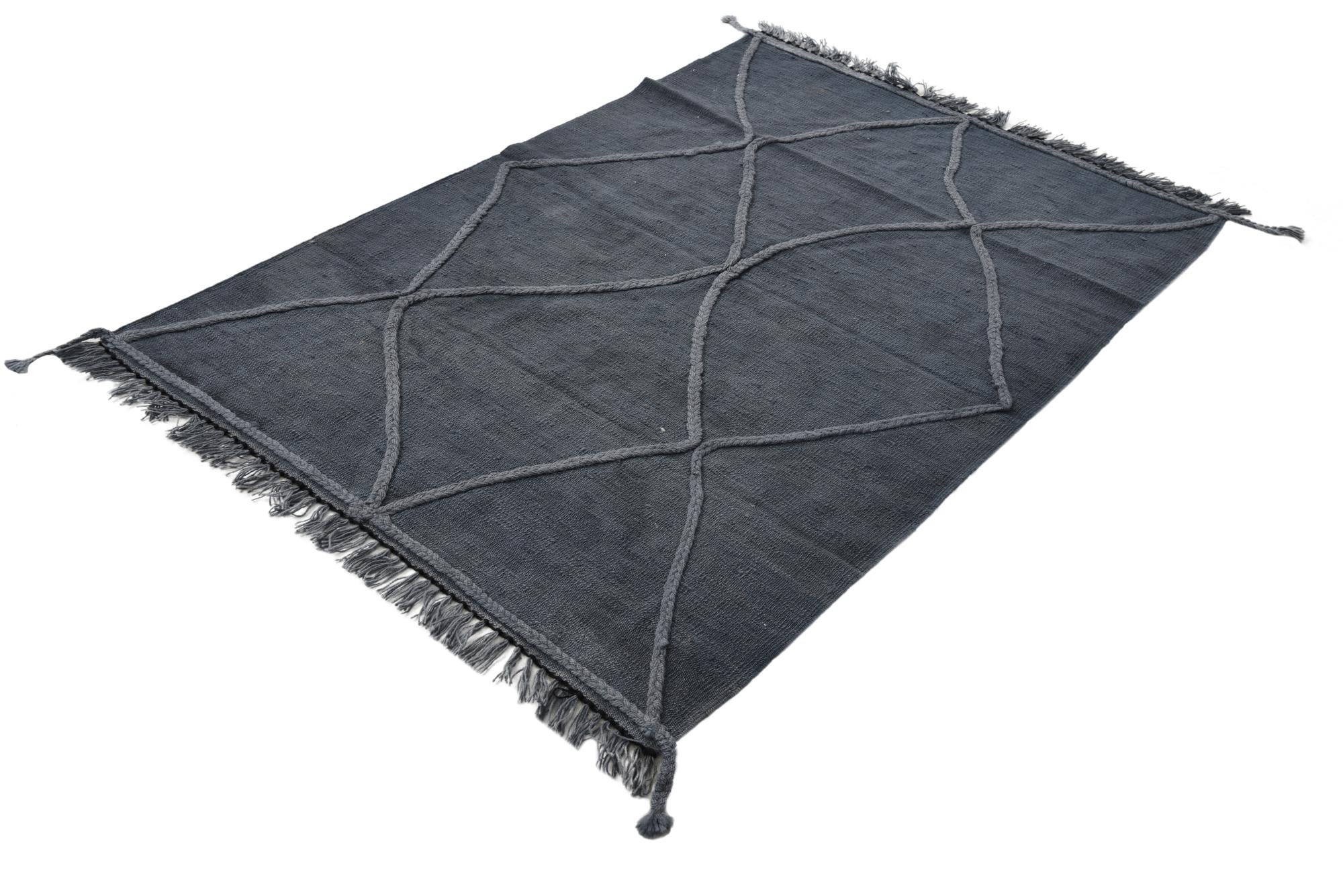 3' 3 x 4' 10 Hand Woven Kilim Modern Wool Rug