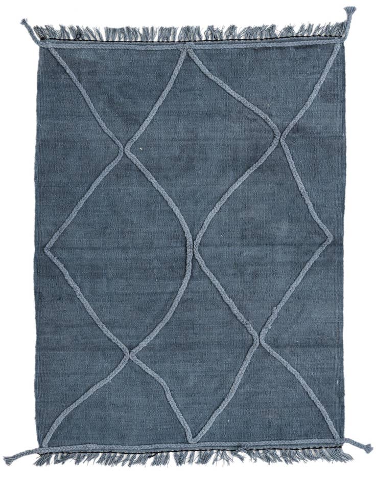 Detail image of 3' 3 x 4' 10 Hand Woven Kilim Modern Wool Rug