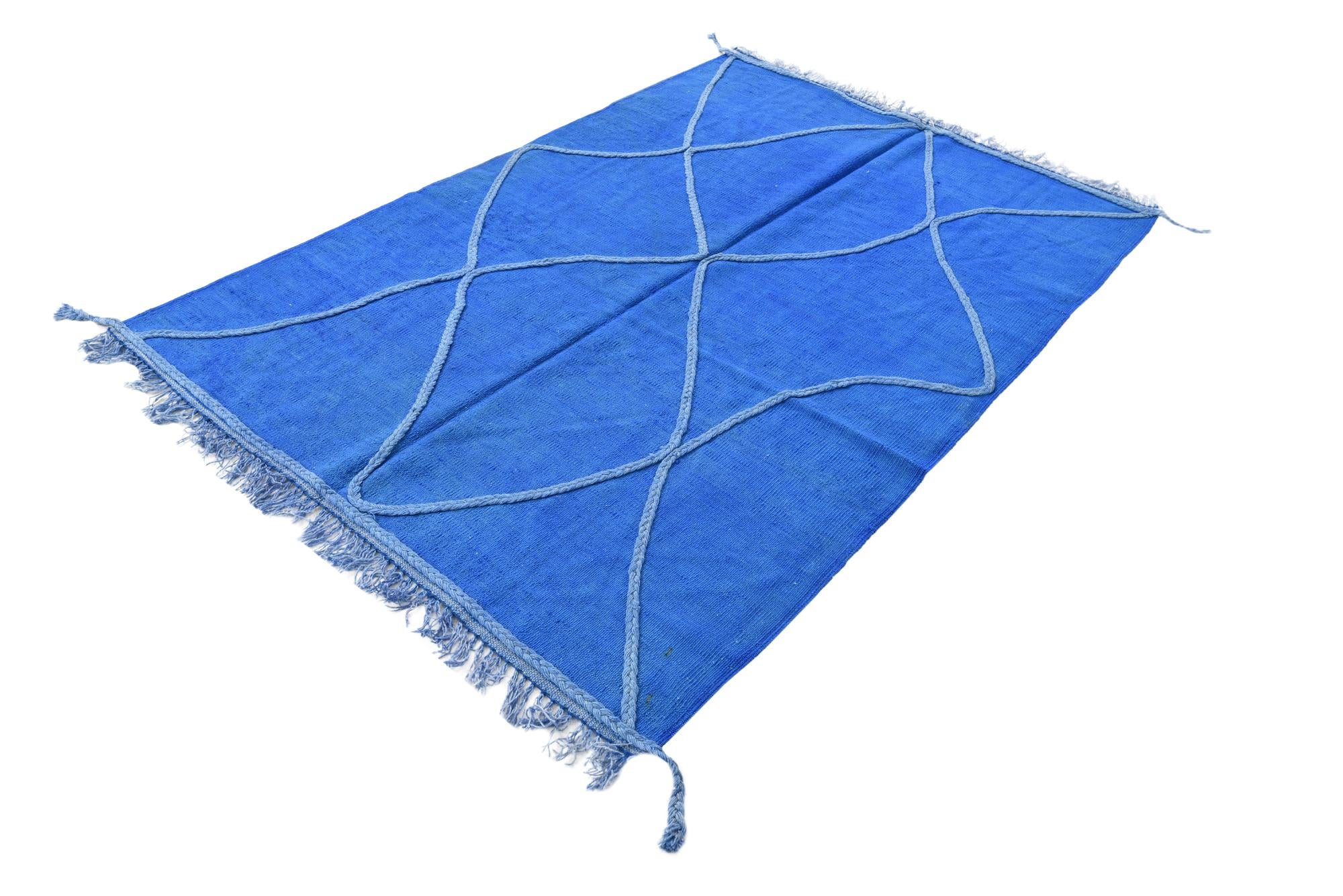 4' 1 x 6' 1 Hand Woven Kilim Modern Wool Rug