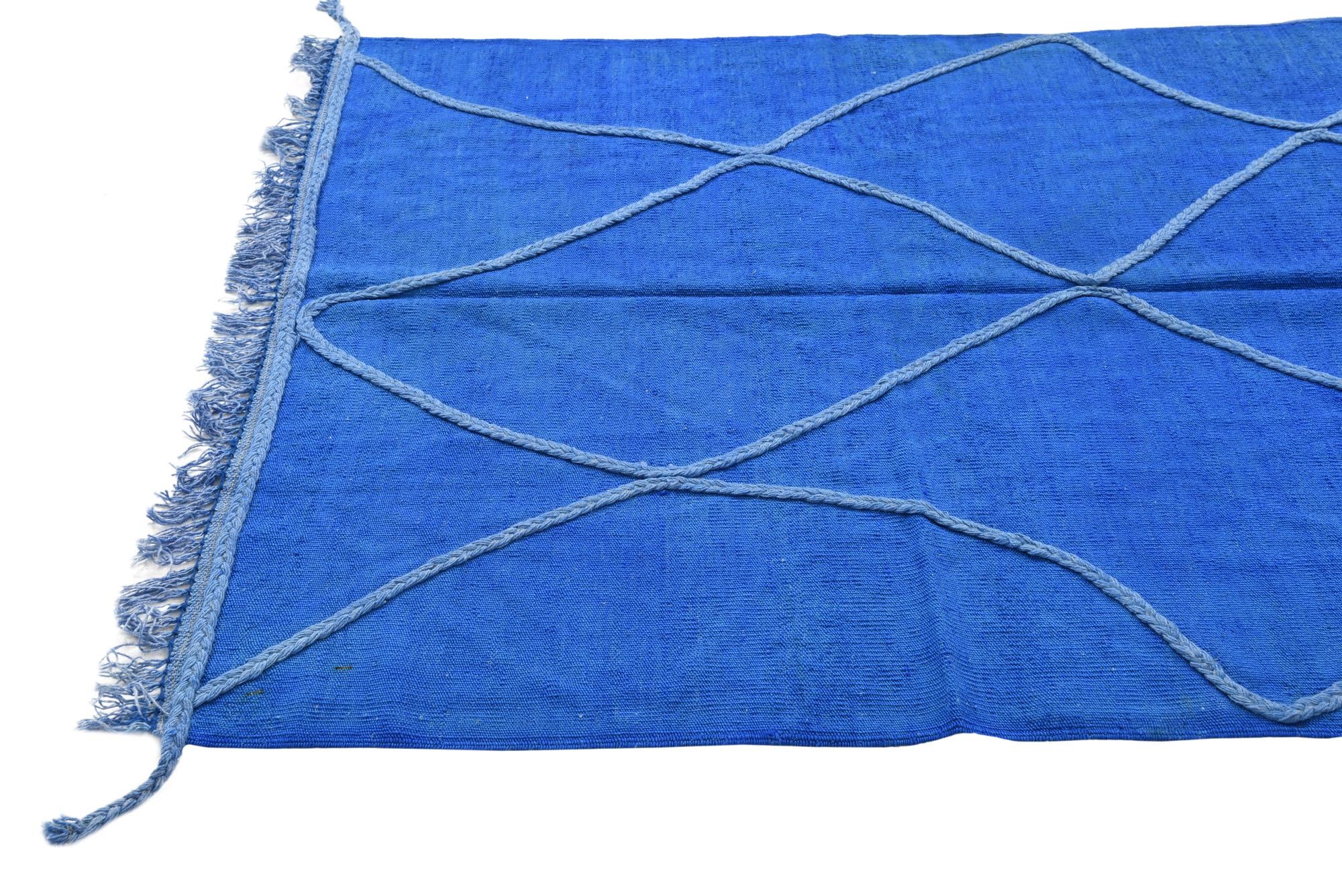 4' 1 x 6' 1 Hand Woven Kilim Modern Wool Rug