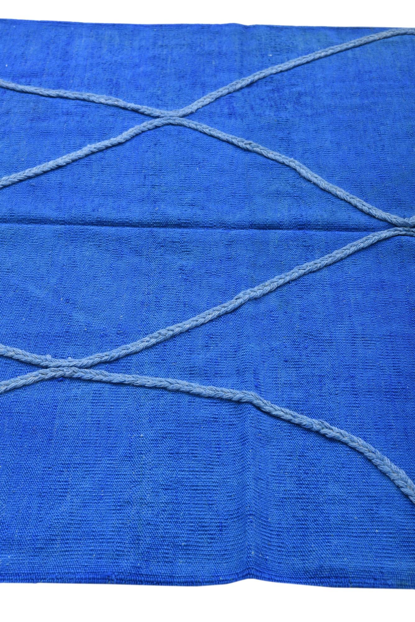 4' 1 x 6' 1 Hand Woven Kilim Modern Wool Rug