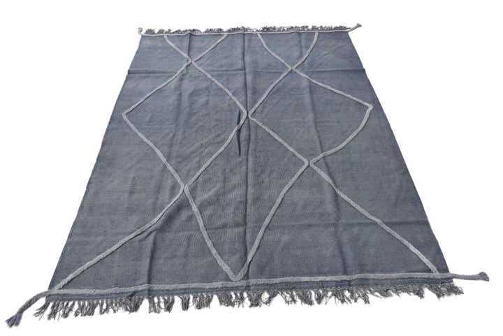 4' 8 x 6' 8 Hand Woven Kilim Modern Wool Rug