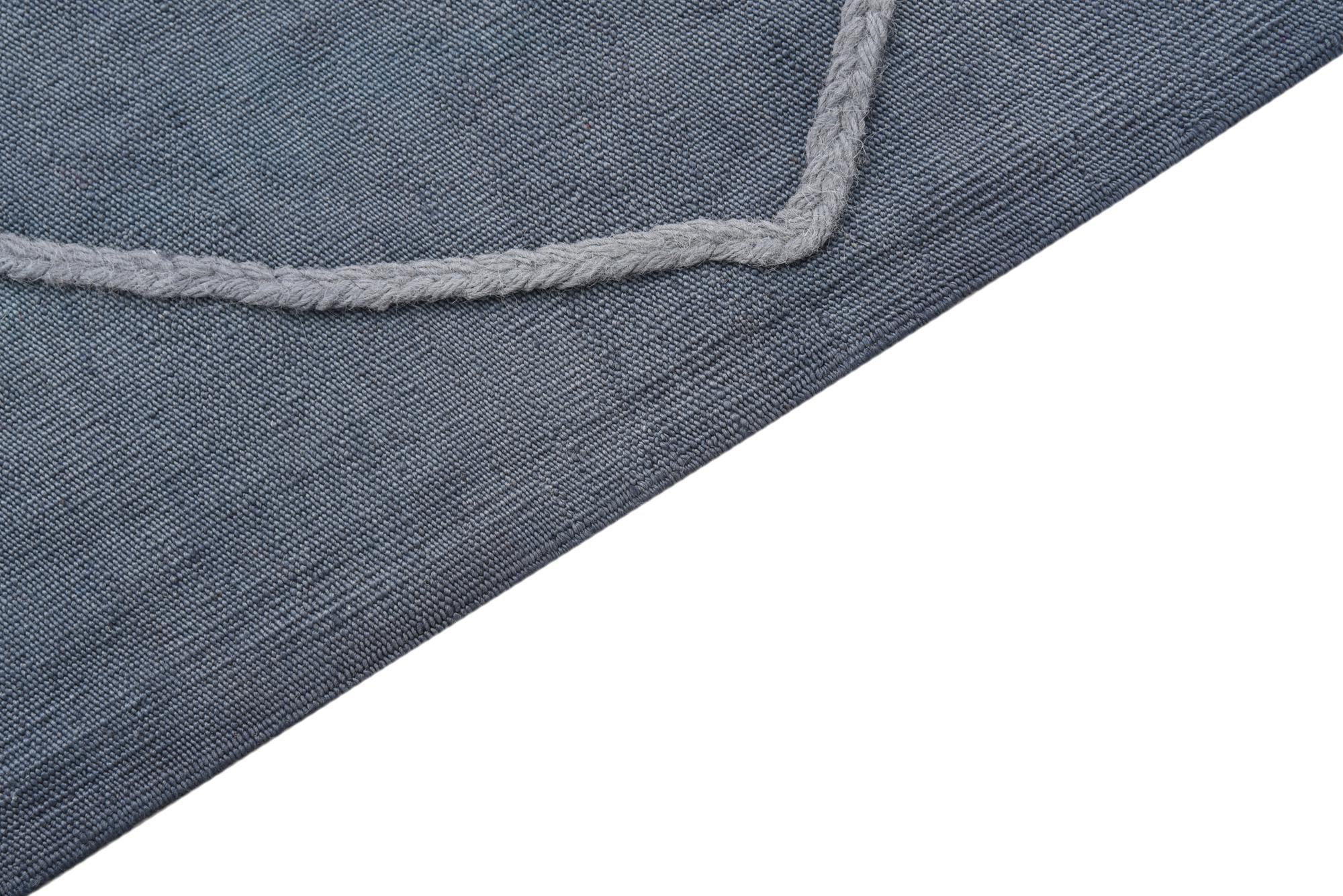 4' 8 x 6' 8 Hand Woven Kilim Modern Wool Rug