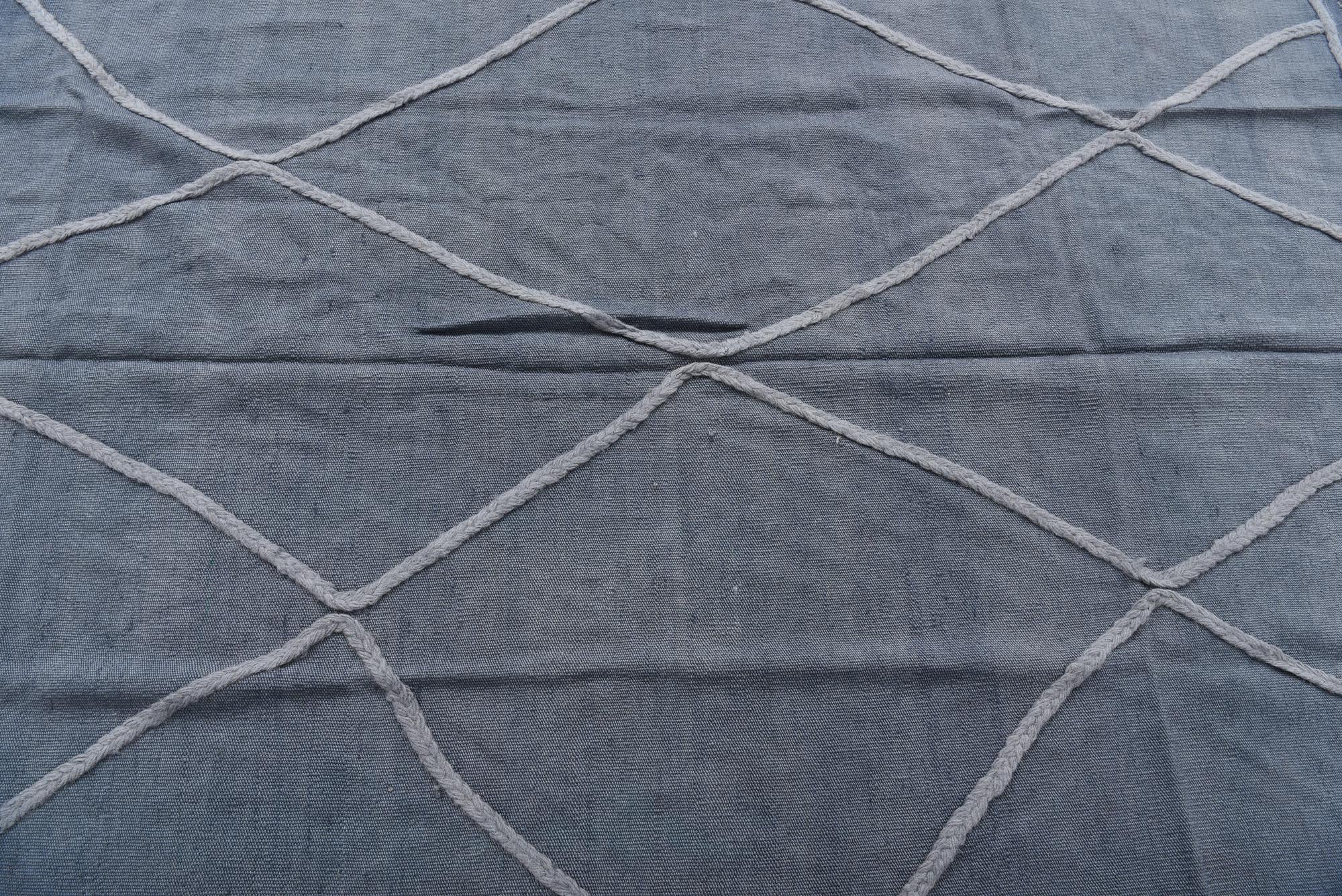 4' 8 x 6' 8 Hand Woven Kilim Modern Wool Rug