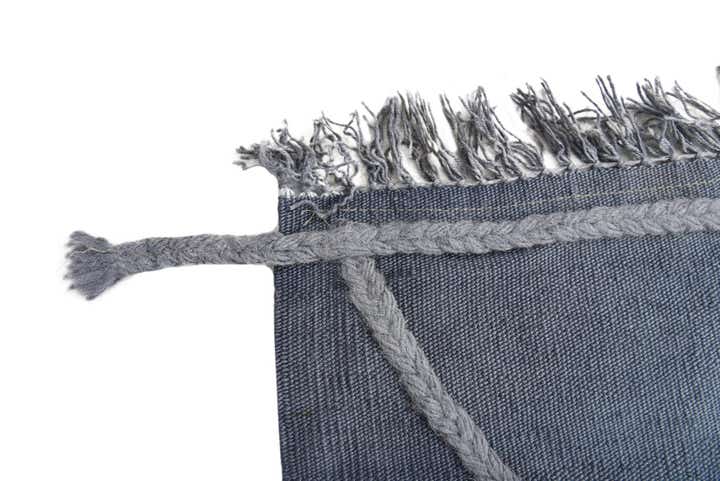 4' 8 x 6' 8 Hand Woven Kilim Modern Wool Rug