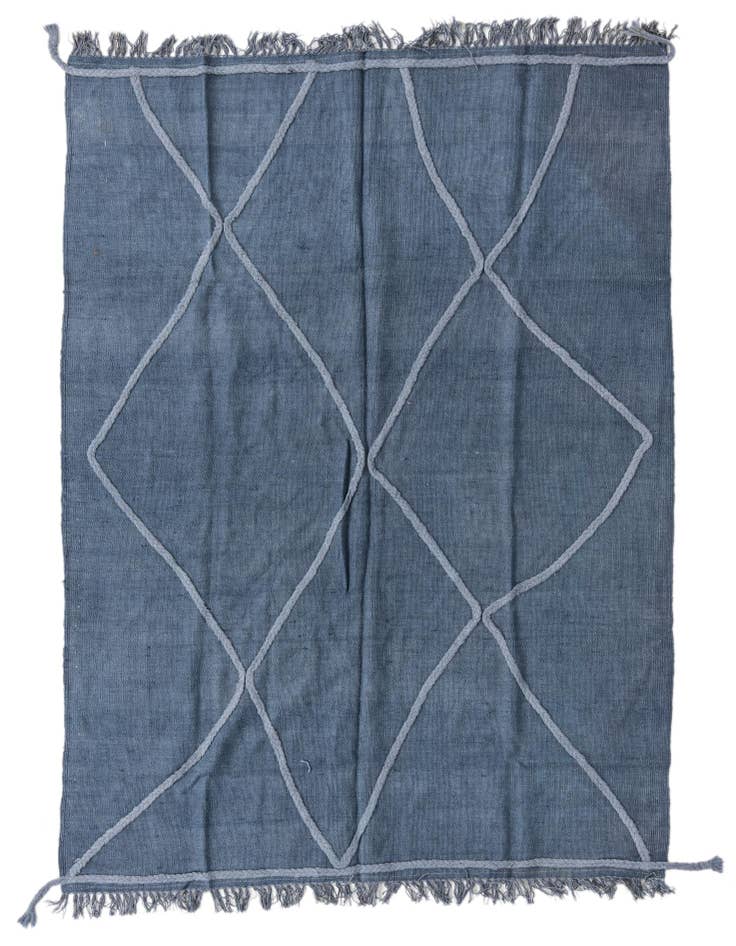 Detail image of 4' 8 x 6' 8 Hand Woven Kilim Modern Wool Rug
