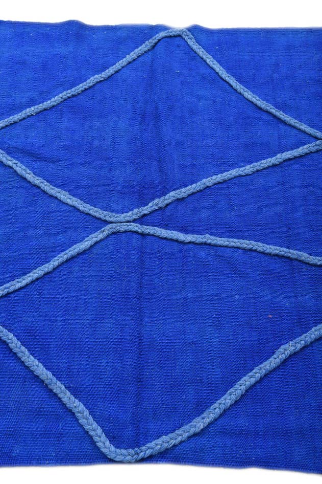 Detail image of 3' 4 x 5' 1 Hand Woven Kilim Modern Wool Rug