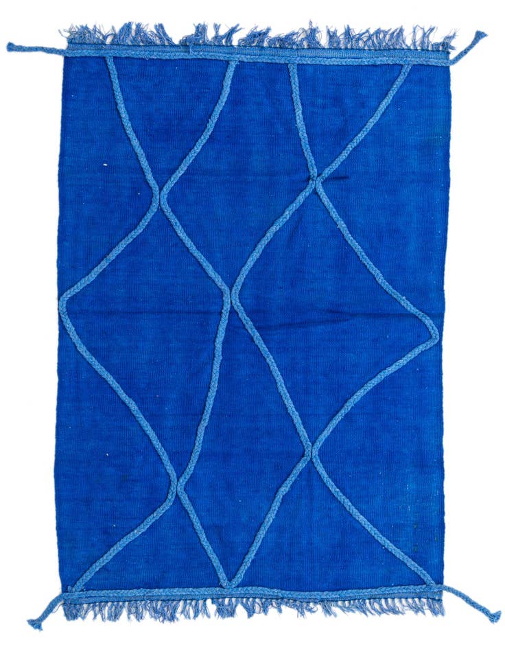 Detail image of 3' 4 x 5' 1 Hand Woven Kilim Modern Wool Rug