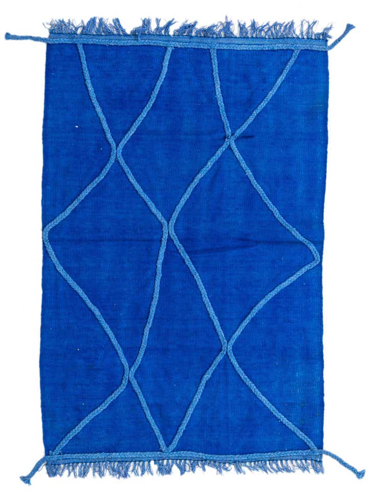 3' 4 x 5' 1 Hand Woven Kilim Modern Wool Rug