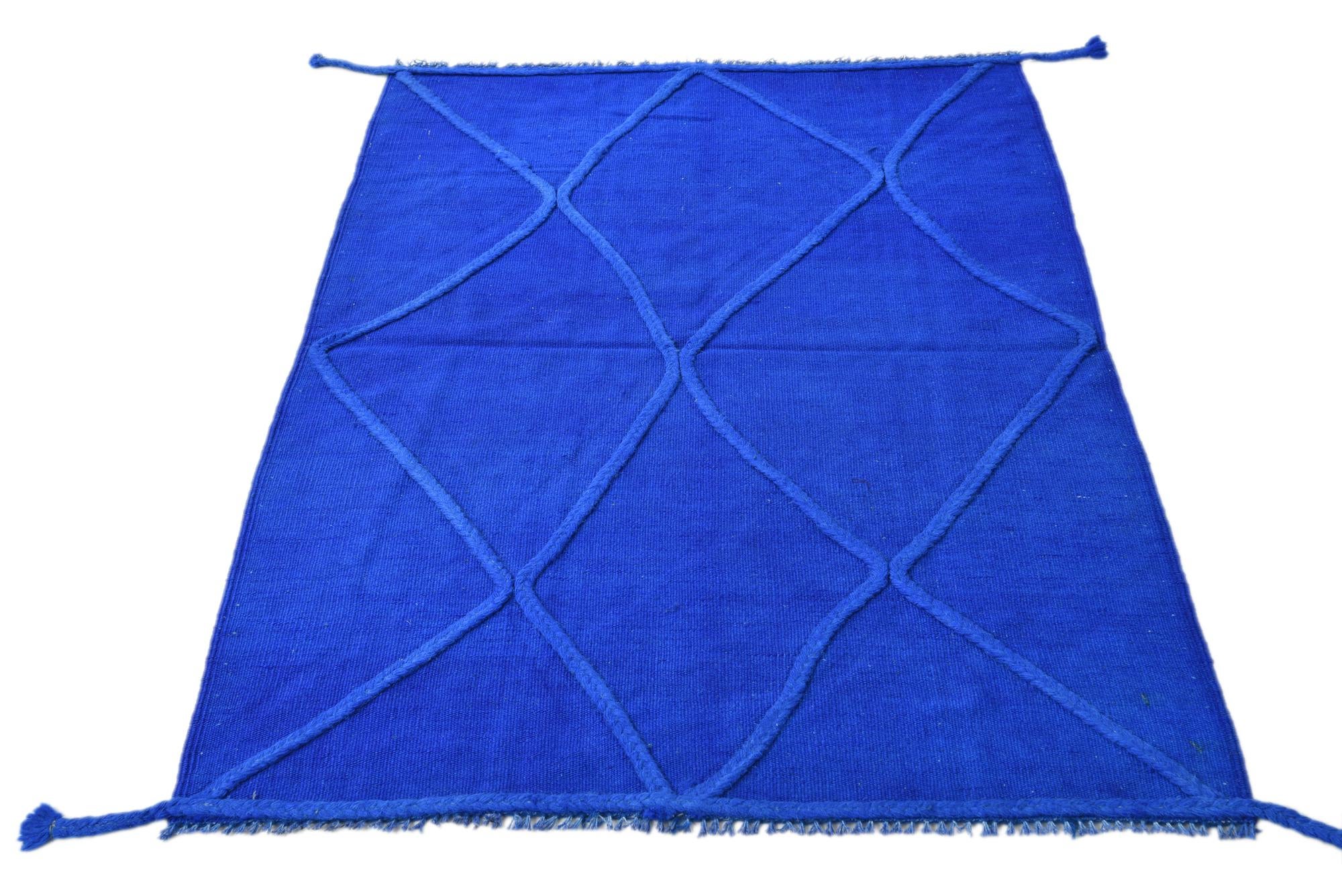 3' 4 x 5' Hand Woven Kilim Modern Wool Rug