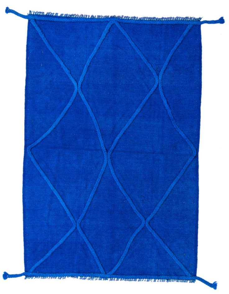 Detail image of 3' 4 x 5' Hand Woven Kilim Modern Wool Rug