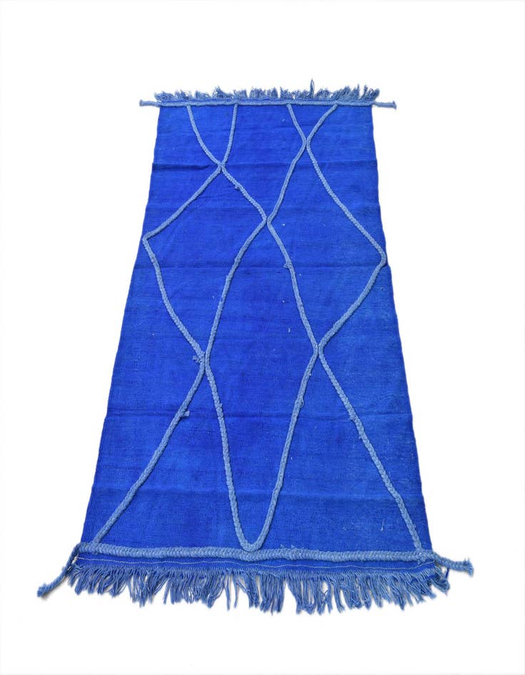 Detail image of 3' 4 x 5' Hand Woven Kilim Modern Wool Rug
