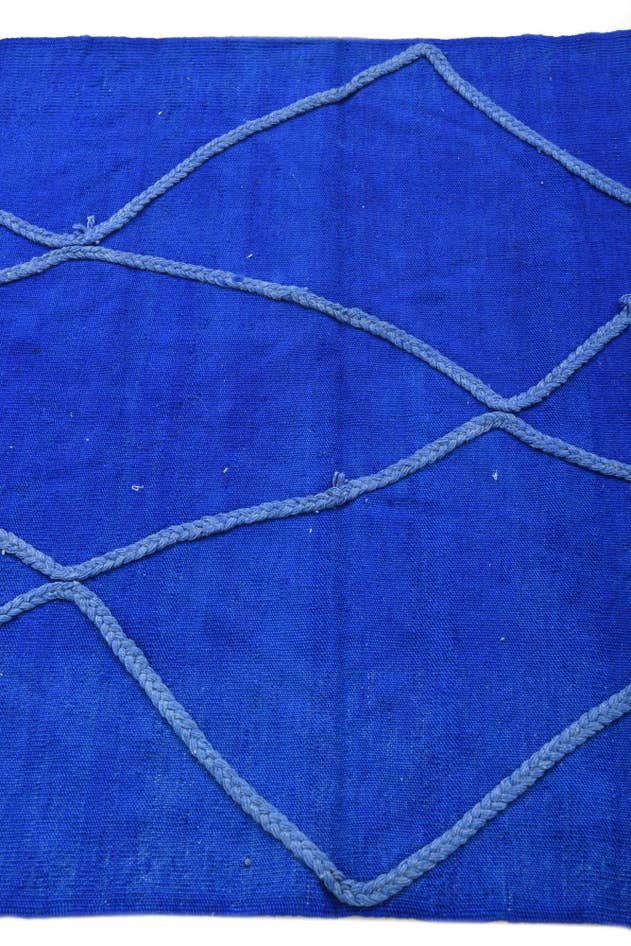 Detail image of 3' 4 x 5' Hand Woven Kilim Modern Wool Rug