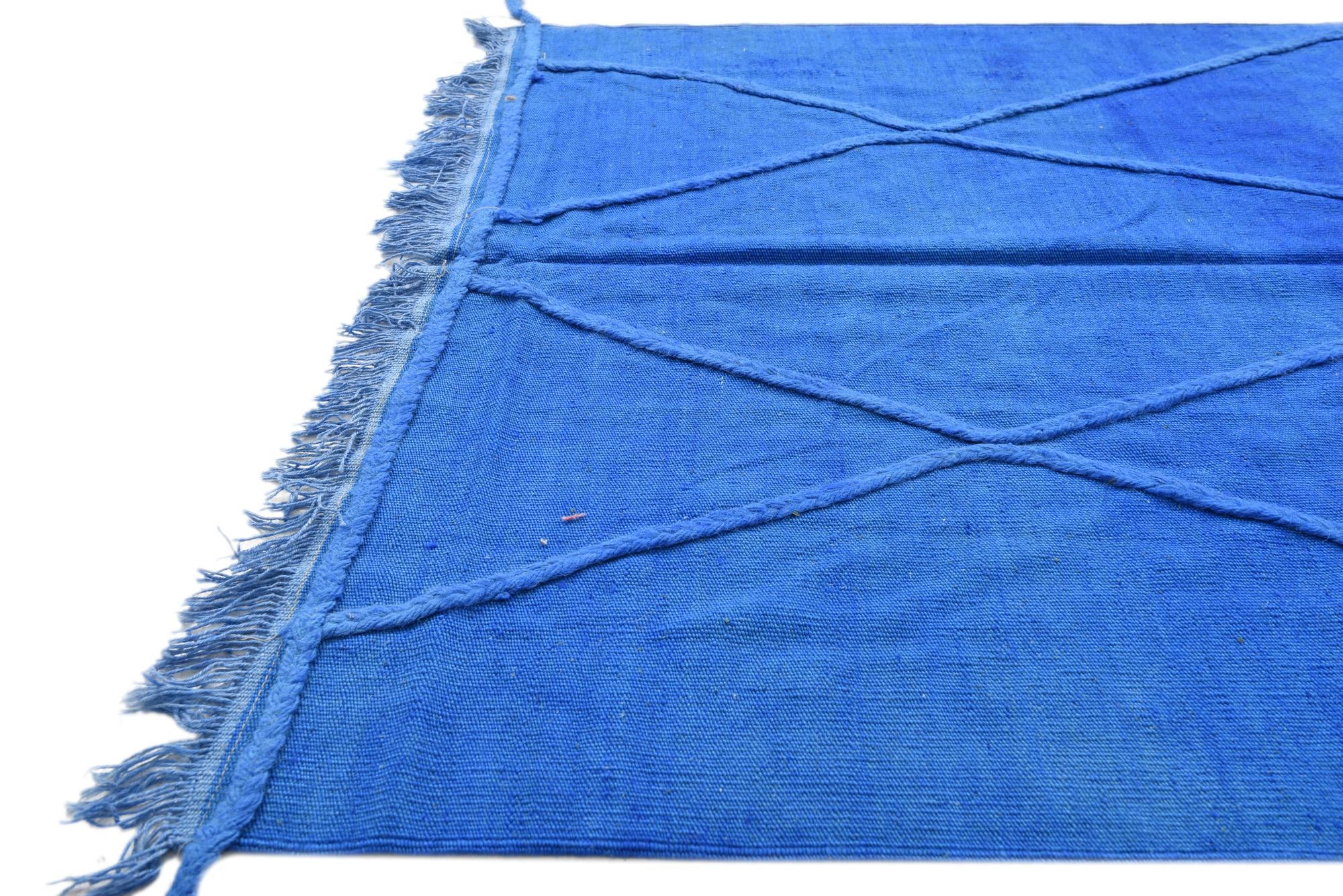 4' 1 x 6' 2 Hand Woven Kilim Modern Wool Rug