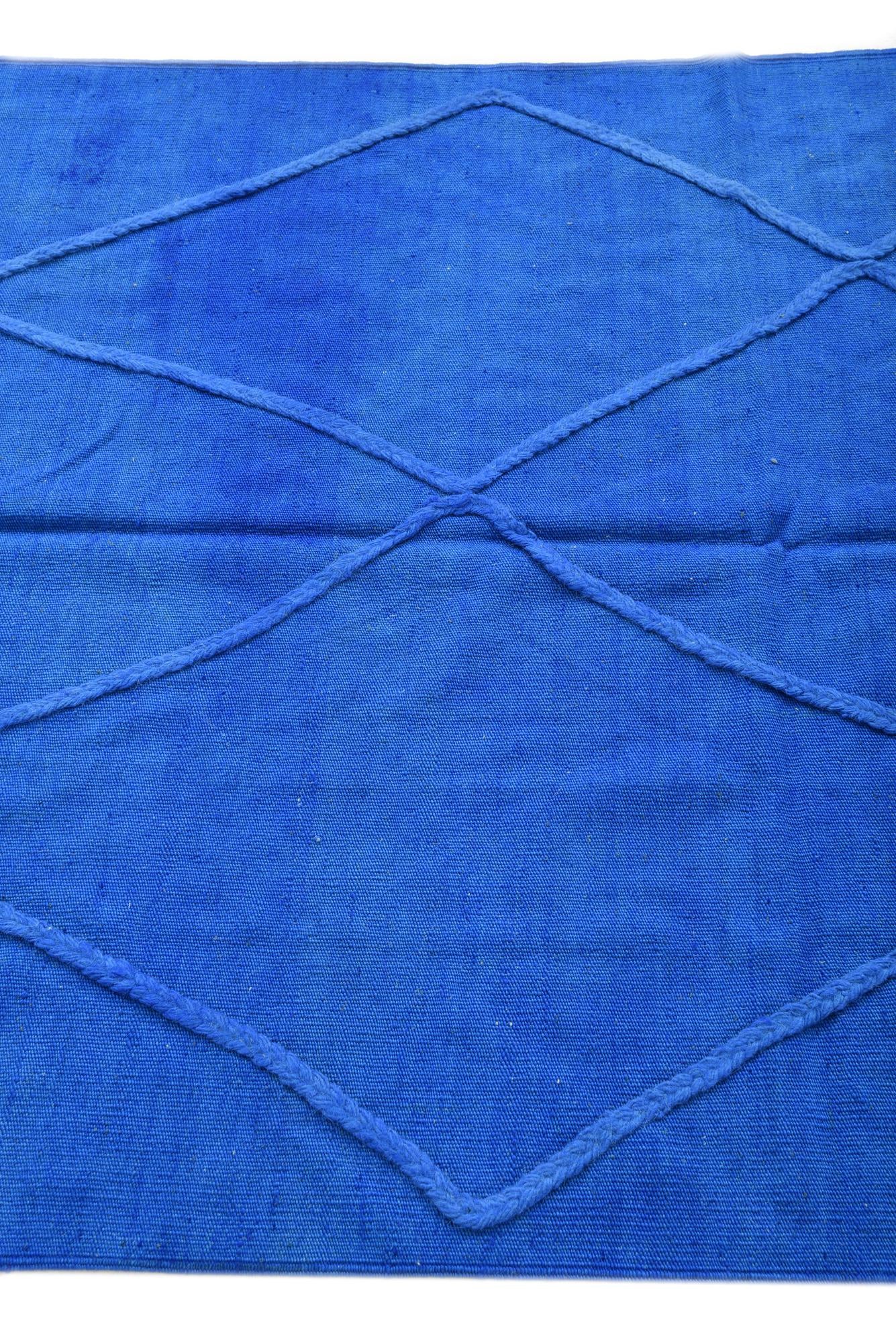 4' 1 x 6' 2 Hand Woven Kilim Modern Wool Rug