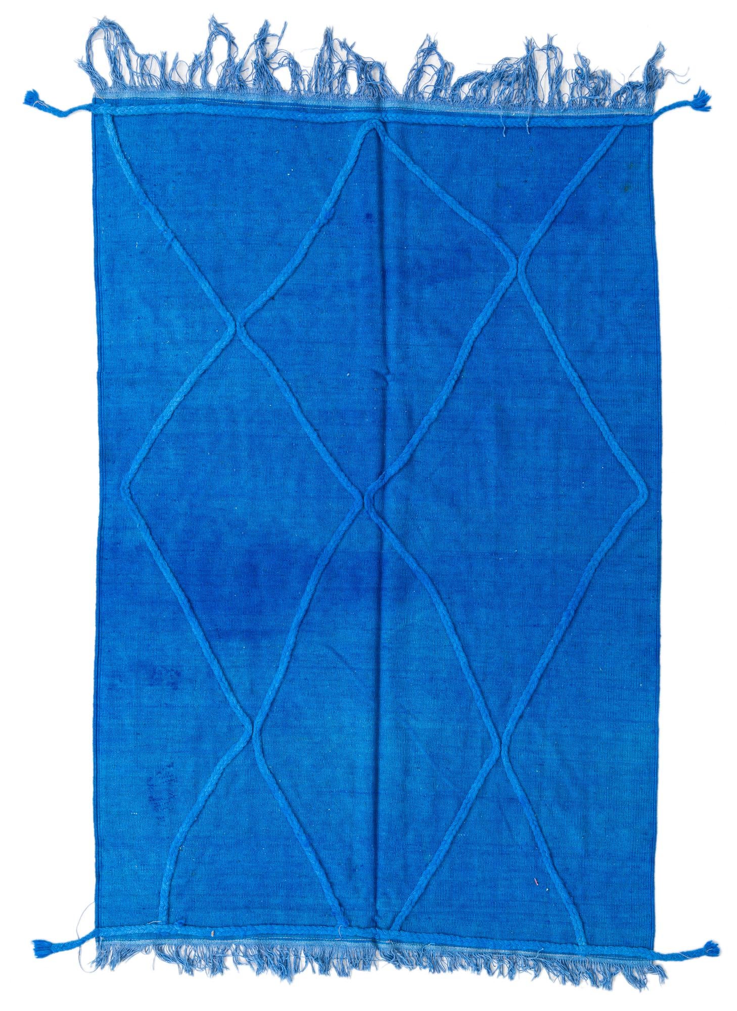 4' 1 x 6' 2 Hand Woven Kilim Modern Wool Rug