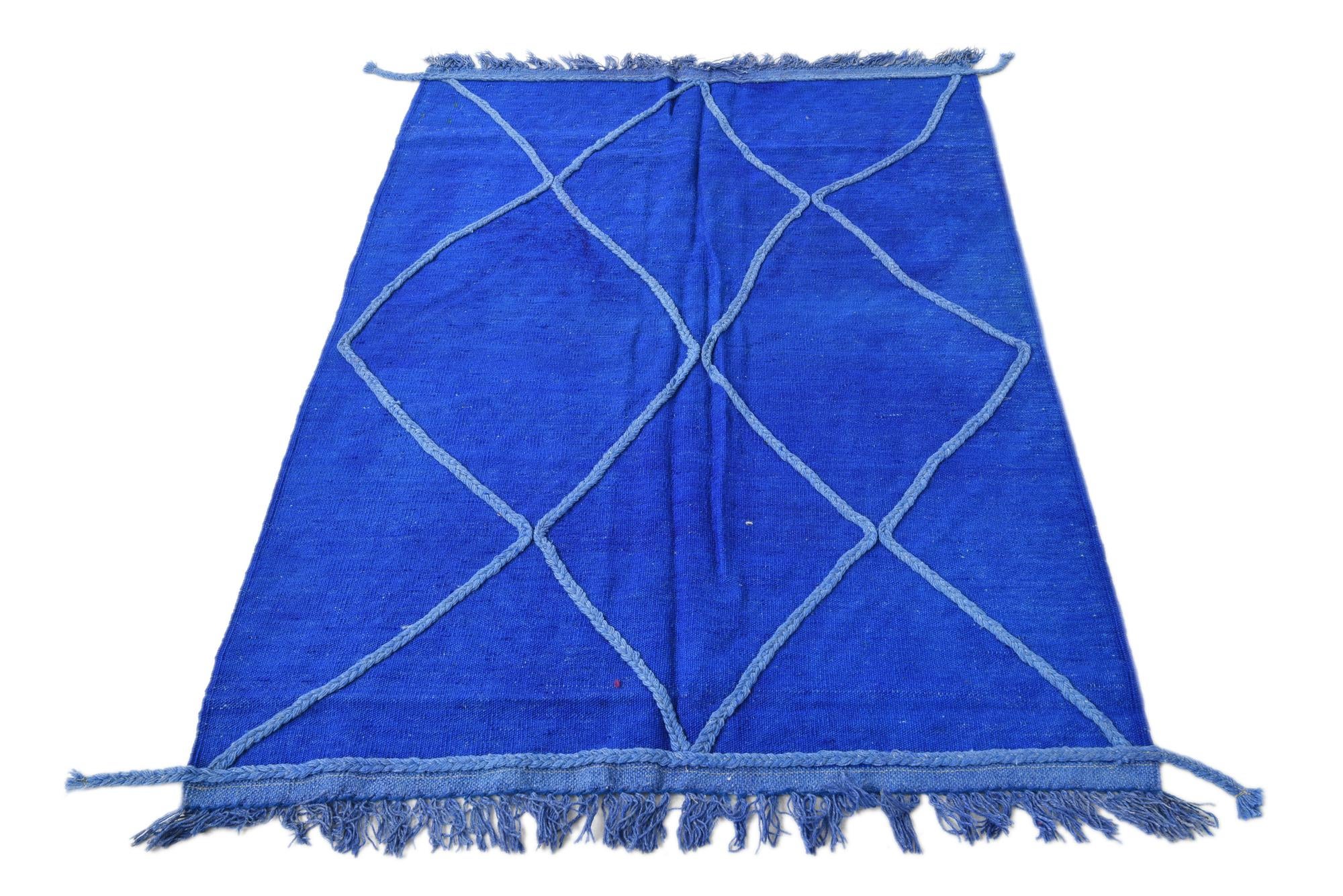 3' 5 x 5' 2 Hand Woven Kilim Modern Wool Rug