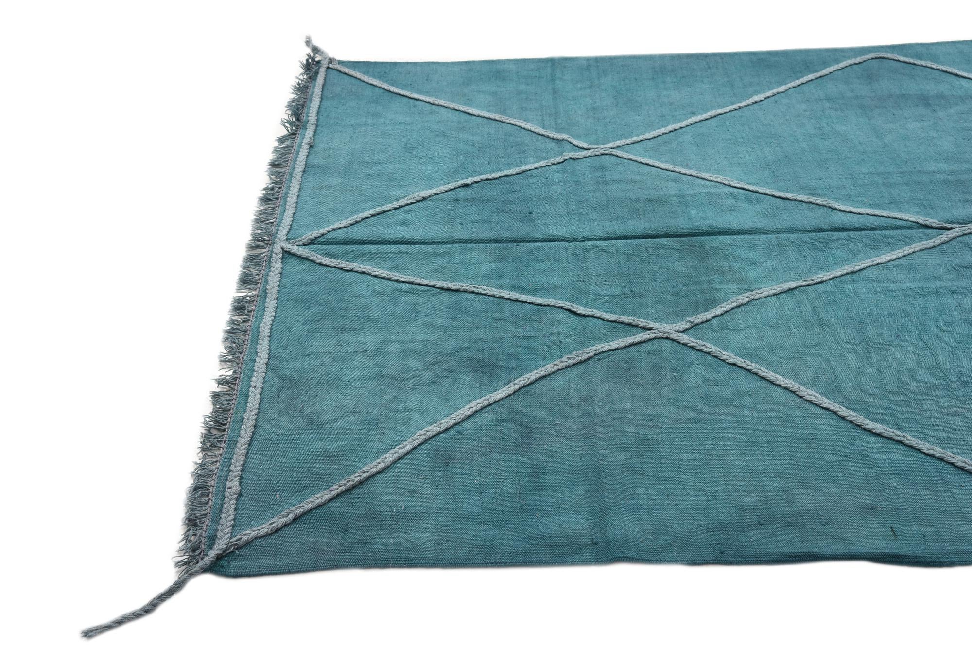 5' 5 x 7' 8 Hand Woven Kilim Modern Wool Rug