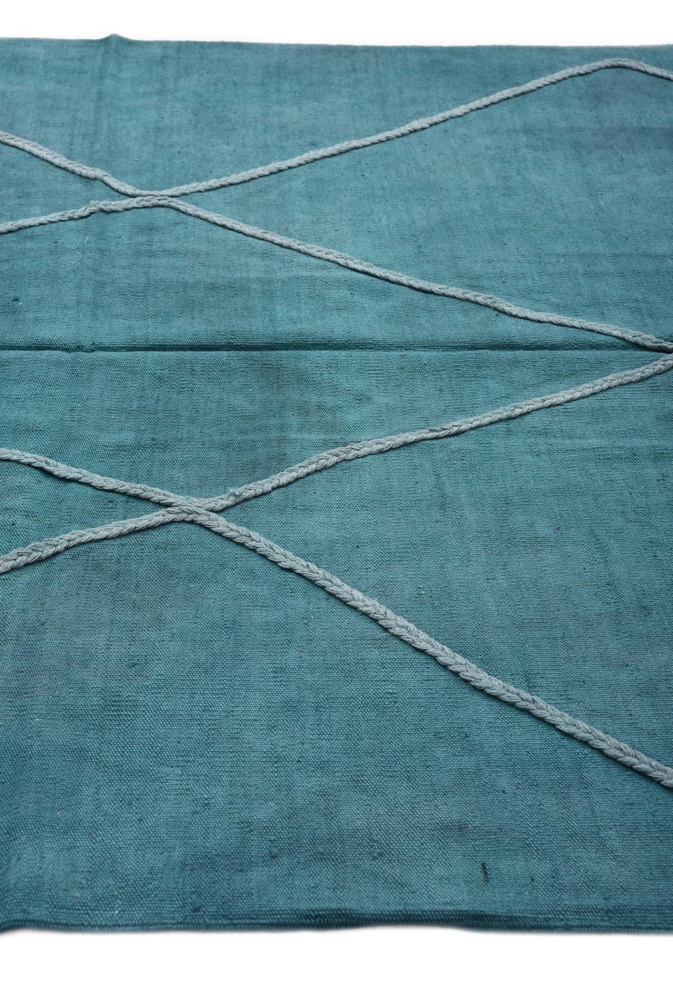 5' 5 x 7' 8 Hand Woven Kilim Modern Wool Rug