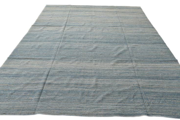 Detail image of 9' 1 x 11' 4 Hand Woven Kilim Modern Wool Rug
