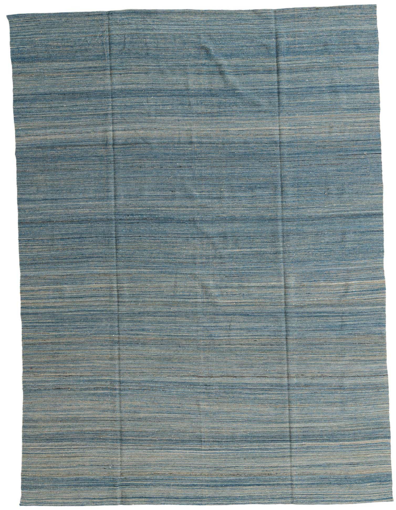 9' 1 x 11' 4 Hand Woven Kilim Modern Wool Rug