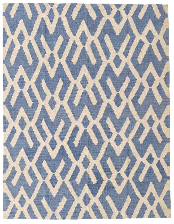 Detail image of 4' 9 x 5' 6 Hand Woven Kilim Modern Wool Rug
