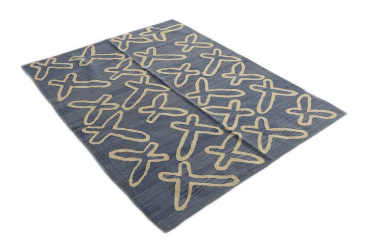 Detail image of 5' 3 x 6' 5 Hand Woven Kilim Modern Wool Rug