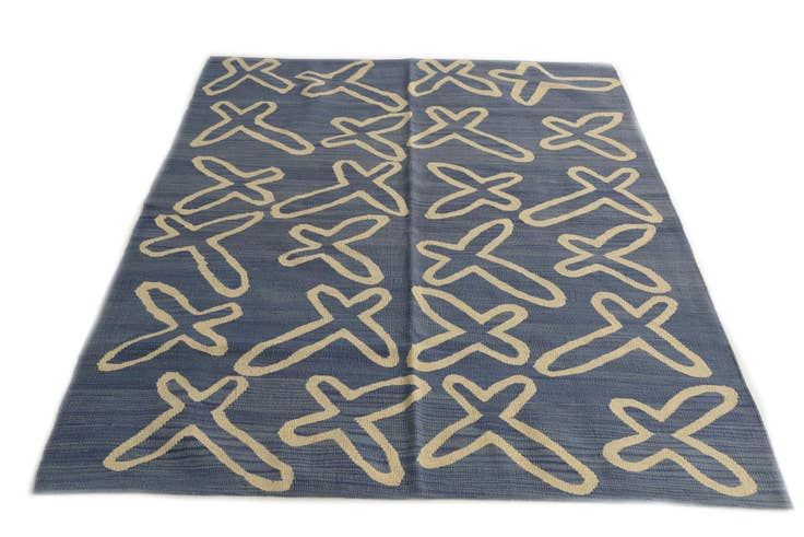 Detail image of 5' 3 x 6' 5 Hand Woven Kilim Modern Wool Rug