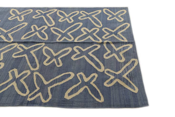 Detail image of 5' 3 x 6' 5 Hand Woven Kilim Modern Wool Rug