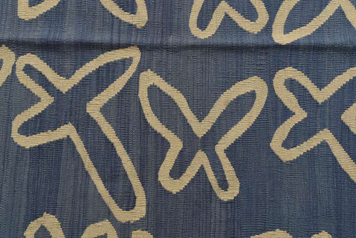 5' 3 x 6' 5 Hand Woven Kilim Modern Wool Rug