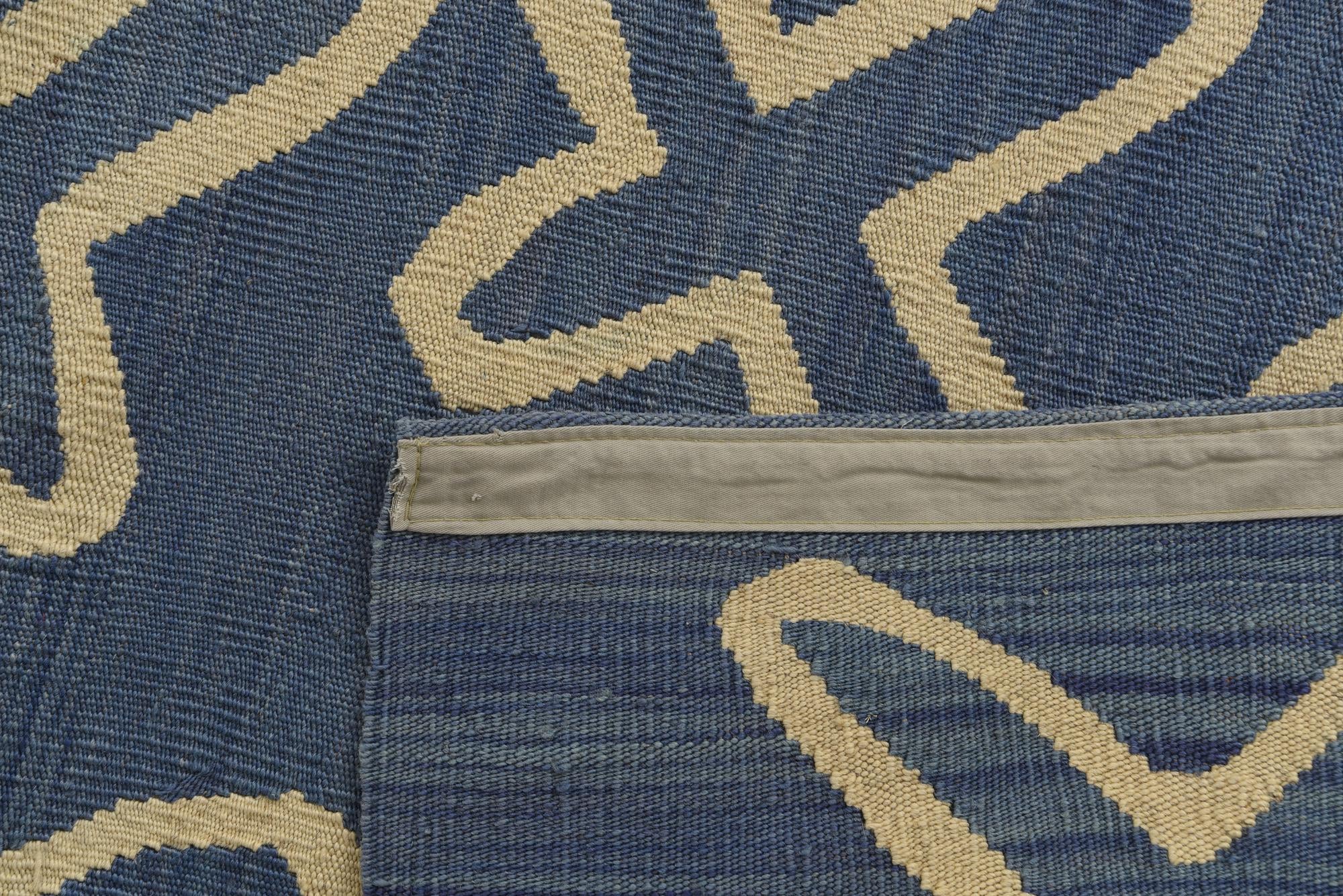5' 3 x 6' 5 Hand Woven Kilim Modern Wool Rug