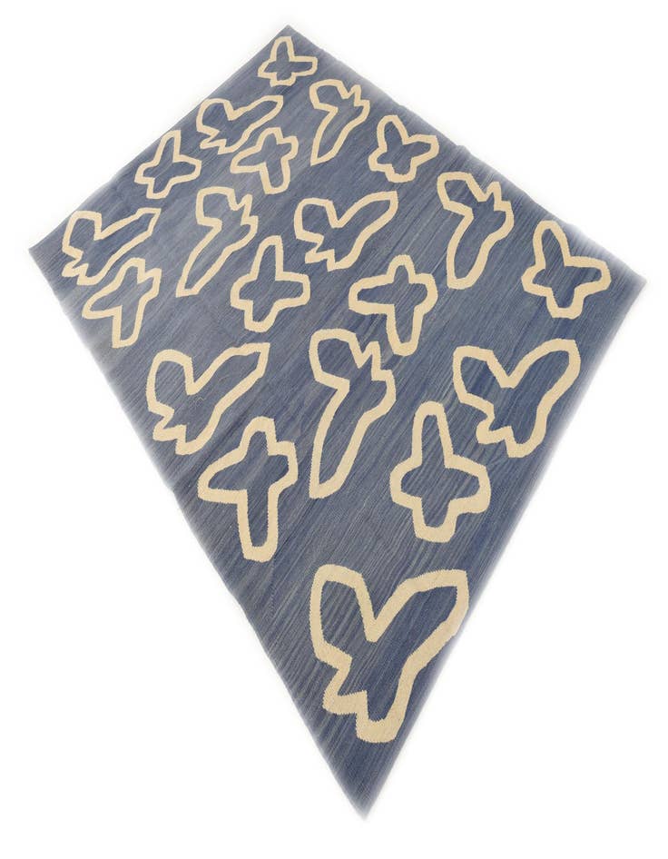 Detail image of 5' x 6' 7  Hand Woven Kilim Modern Wool Rug