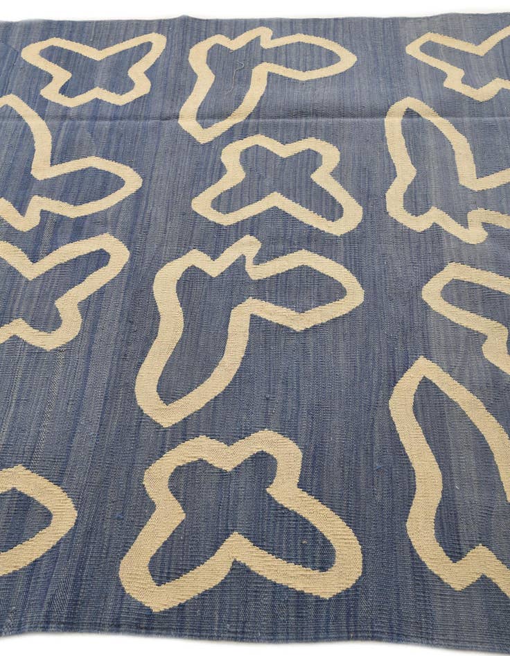 Detail image of 5' x 6' 7  Hand Woven Kilim Modern Wool Rug
