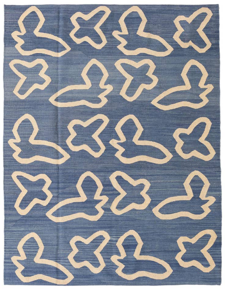Detail image of 5' x 6' 7 Hand Woven Kilim Modern Wool Rug