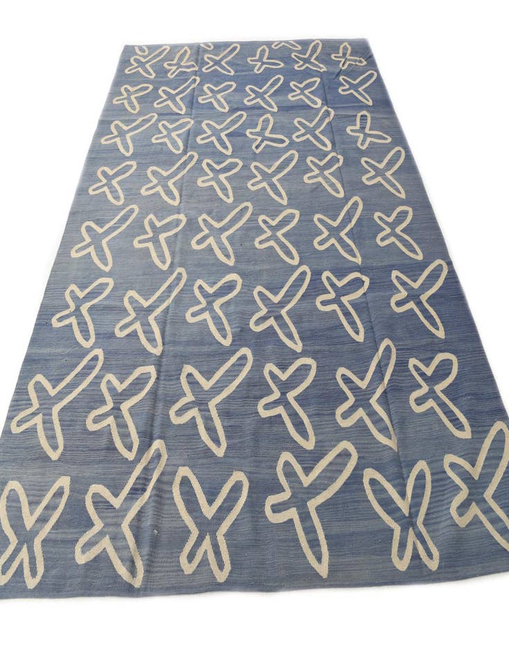 Detail image of 8' 2 x 9' 6  Hand Woven Kilim Modern Wool Rug
