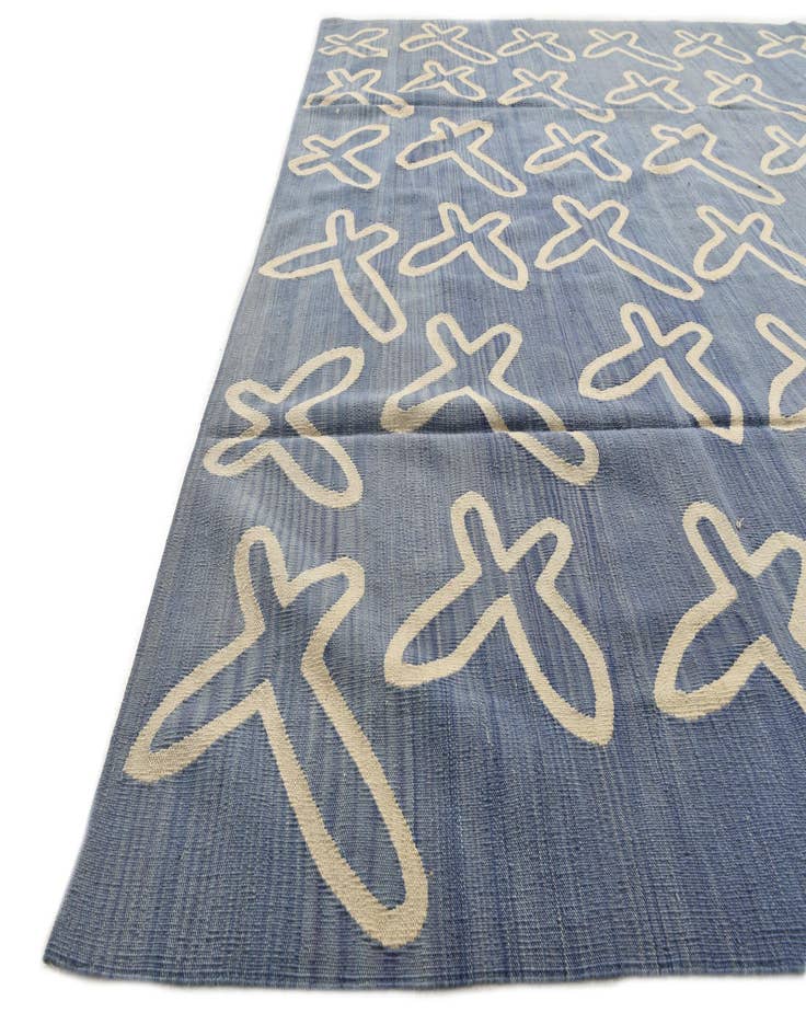 Detail image of 8' 2 x 9' 6  Hand Woven Kilim Modern Wool Rug