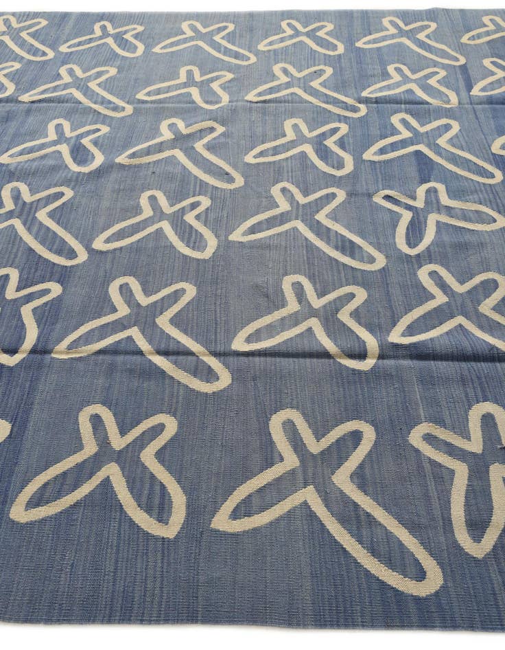 Detail image of 8' 2 x 9' 6  Hand Woven Kilim Modern Wool Rug