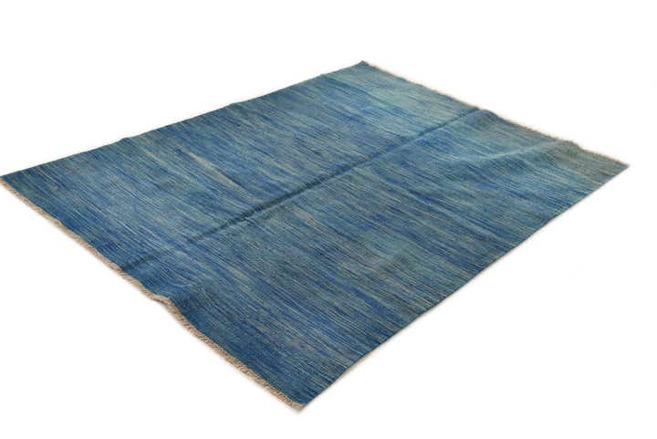 4' 10 x 6' 5 Hand Woven Kilim Modern Wool Rug