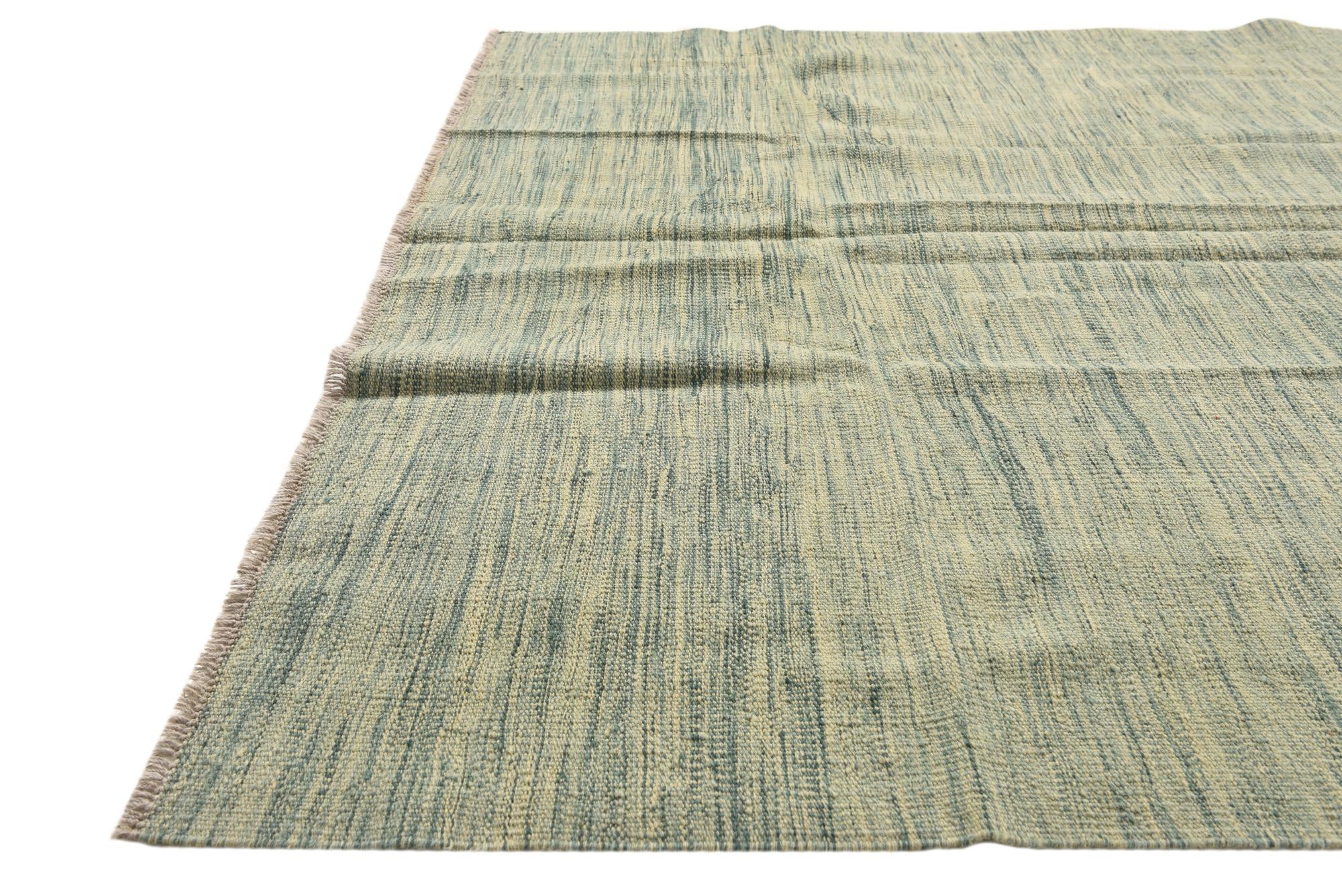 4' 10 x 6' 6 Hand Woven Kilim Modern Wool Rug