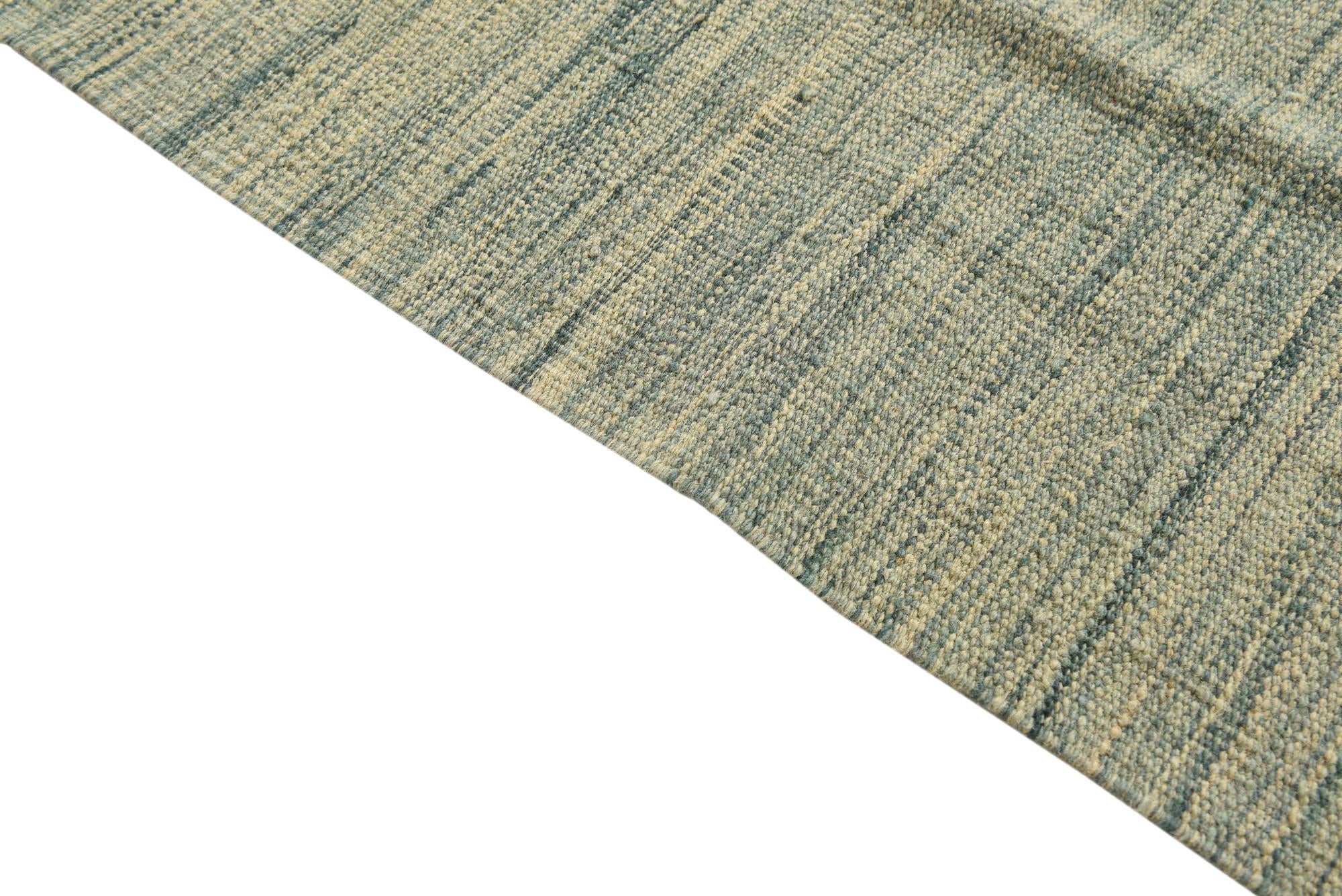 4' 10 x 6' 6 Hand Woven Kilim Modern Wool Rug