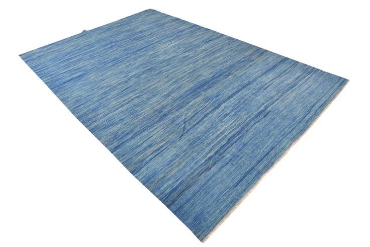 Detail image of 6' 7 x 9' 10 Hand Woven Kilim Modern Wool Rug