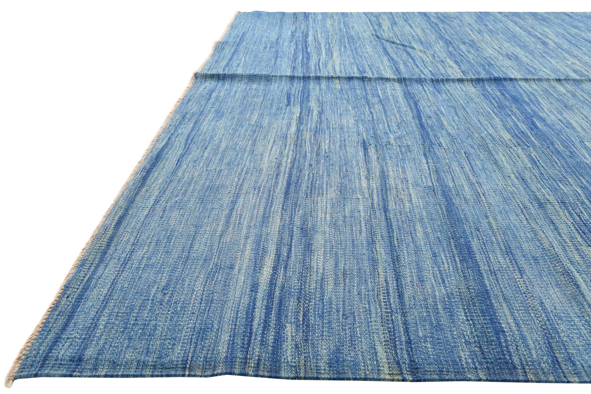 6' 7 x 9' 10 Hand Woven Kilim Modern Wool Rug