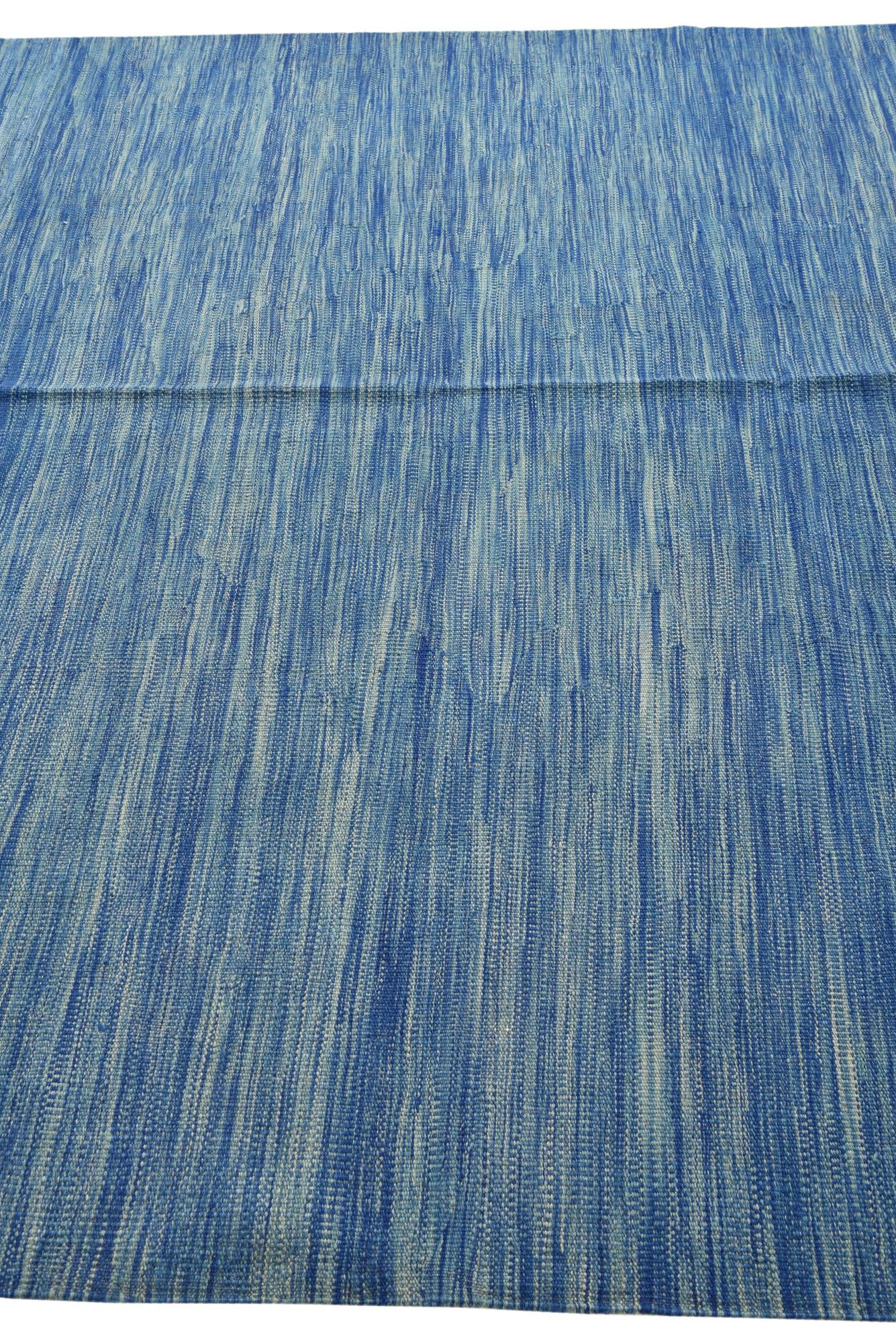 6' 7 x 9' 10 Hand Woven Kilim Modern Wool Rug