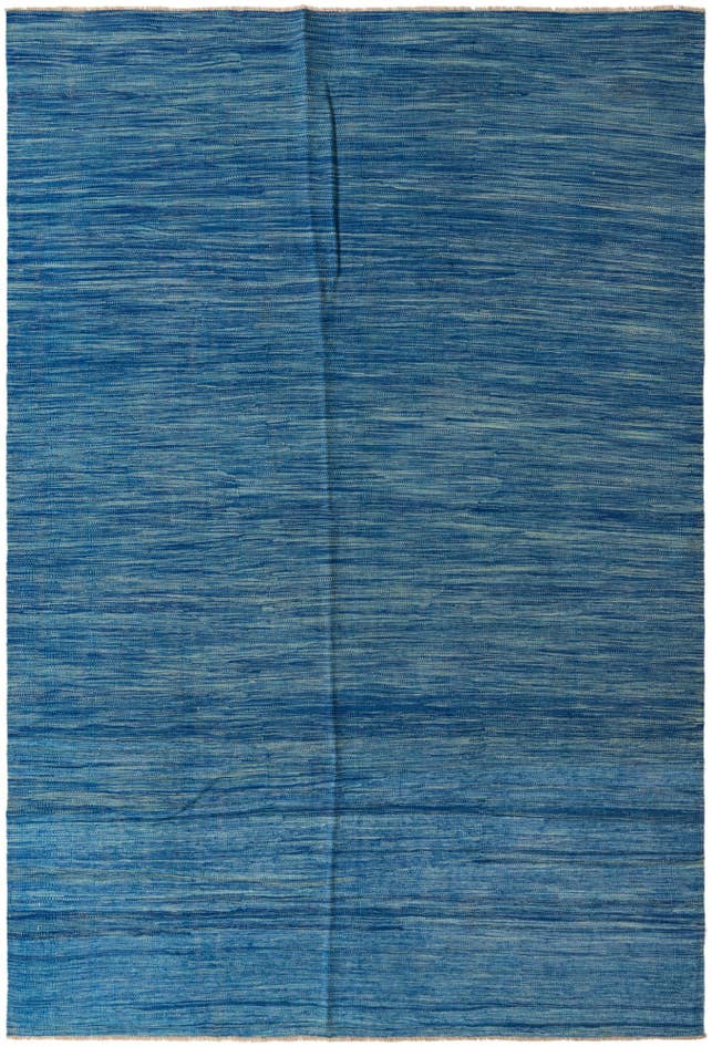 Detail image of 6' 7 x 9' 10 Hand Woven Kilim Modern Wool Rug