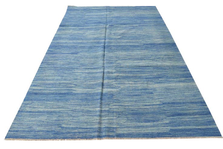 Detail image of 6' 6 x 10' Hand Woven Kilim Modern Wool Rug