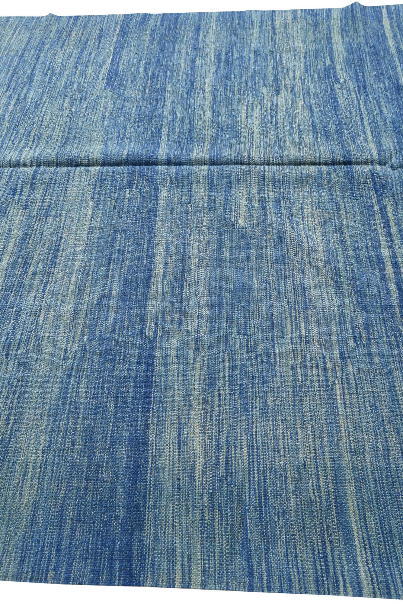 6' 6 x 10' Hand Woven Kilim Modern Wool Rug