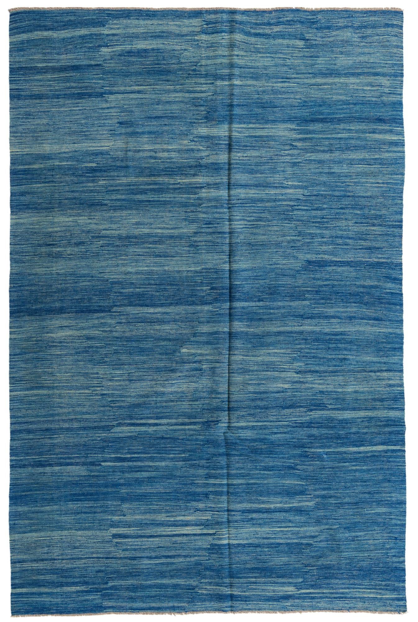 6' 6 x 10' Hand Woven Kilim Modern Wool Rug