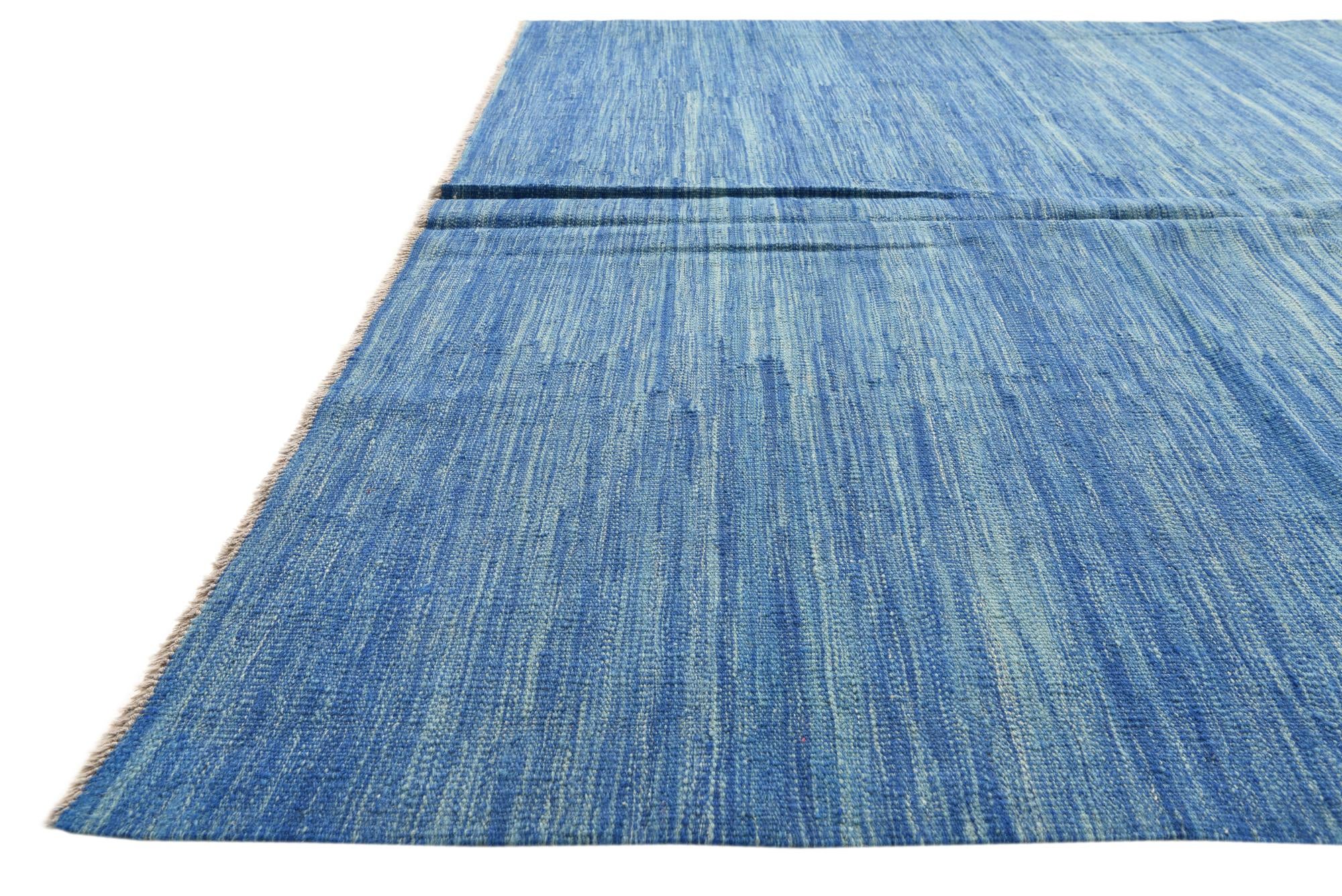 6' 7 x 9' 10 Hand Woven Kilim Modern Wool Rug