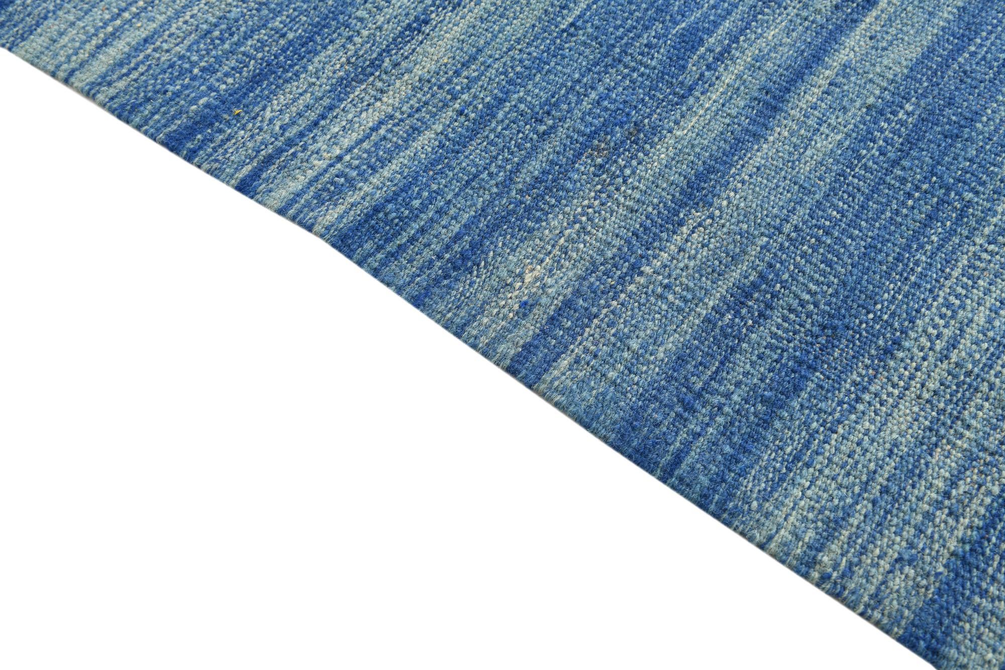 6' 7 x 9' 10 Hand Woven Kilim Modern Wool Rug
